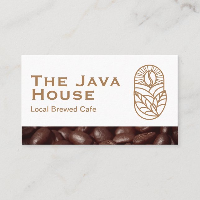 Carte De Visite Fèves de café | Graphique Agriculture des producte (Devant)