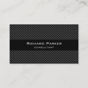 CARTE DE VISITE FIBRE DE CARBONE NOIR ÉLÉGANT PROFESSIONNEL SIMP