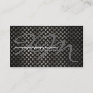 Carte De Visite Fibre noire de carbone texturisée