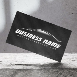 Carte De Visite Fibre noire professionnelle de carbone de voiture