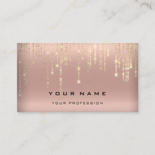 Carte De Visite Ficelles d'or de rose de gris de wedding planner