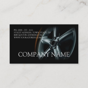 Carte De Visite Fiche de dépannage noire des véhicules à moteur