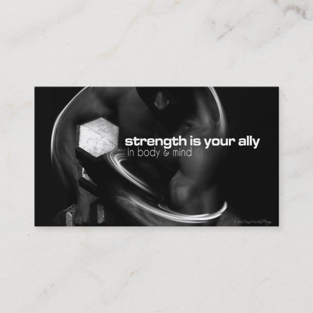 Carte De Visite Fiche de documentation sur l'entraînement de la fo (Devant)