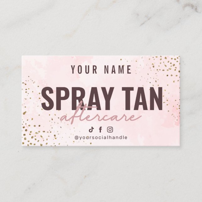Carte De Visite Fiche de suivi de l'instruction Tan Spray (Devant)