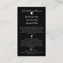 Fiche d'instructions pour blanchir les dents