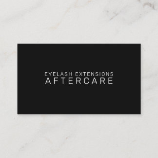 Carte De Visite Fiche d'instructions pour les soins postérieurs po