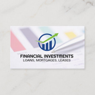 Carte De Visite Fiche financière   Logo du graphique à barres