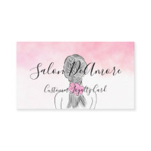 Fidélité/Carte de timbre avec aquarelle rose tress
