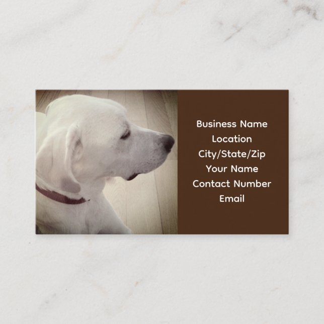 Carte De Visite Fier Chien Papa Sombre Brown (Devant)