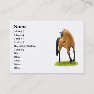 Carte de visite fier de cheval de baie