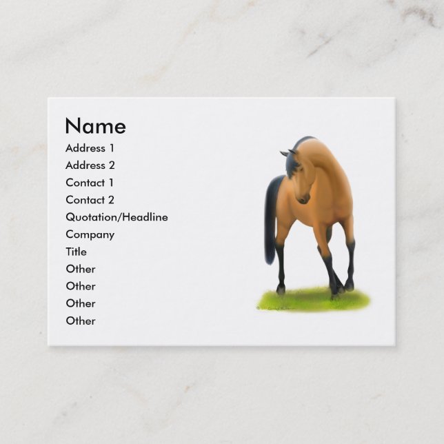 Carte de visite fier de cheval de baie (Devant)