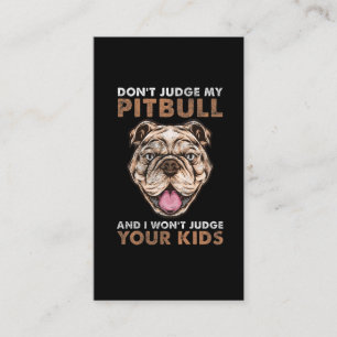 Carte De Visite Fière mère de Pitbull Propriétaire de chien Pit Bu