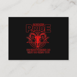 Carte De Visite Fierté satanique Satanisme Pagan Goat Satan