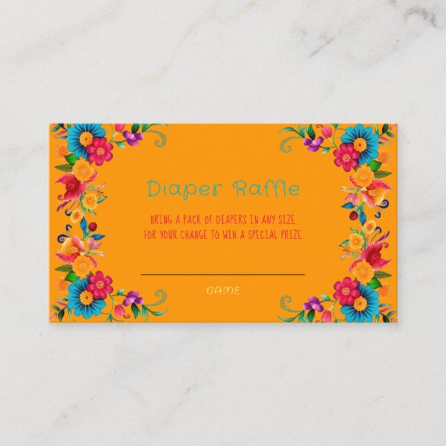 Carte De Visite Fiesta mexicaine barbecue coloré Raffle (Devant)