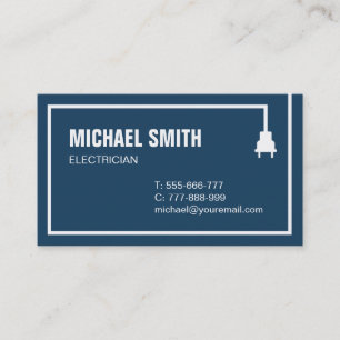 Carte De Visite Fil de connexion électrique Frontière Electricie
