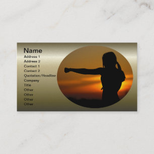 Carte De Visite Fille au coucher du soleil de Karate
