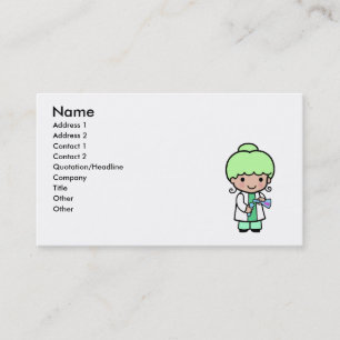 Carte De Visite Fille de scientifique
