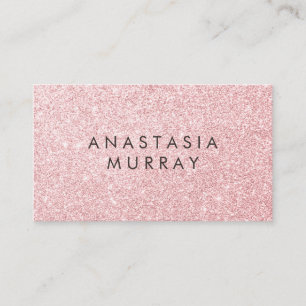 Carte De Visite Fille et Blush Rose Paillettes Or Rose Paillettes