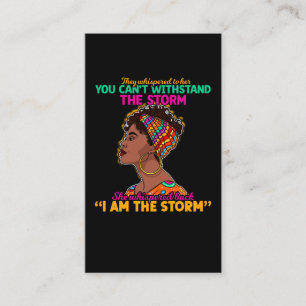 Carte De Visite Fille fière du patrimoine afro-américain noir