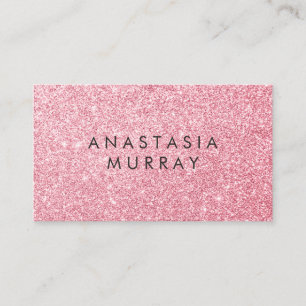 Carte De Visite Fille & Glam Blush Rose Parties scintillant Or Épe