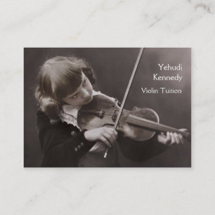 Carte De Visite Fille jouant le violon