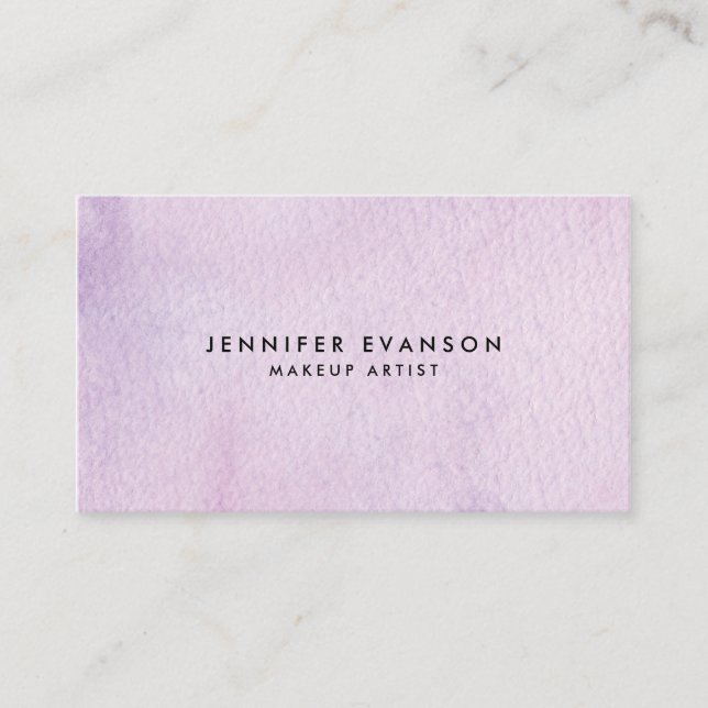 Carte De Visite Fille Lavender Rose Aquarelle Designer (Devant)
