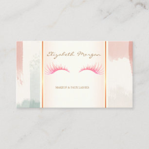Carte De Visite Fille moderne, Aquarelle Brush Lashes