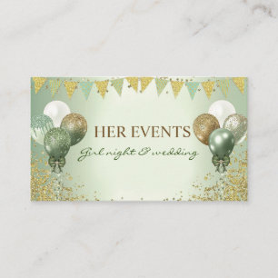 Carte De Visite Fille nuit & mariage Greenery Party