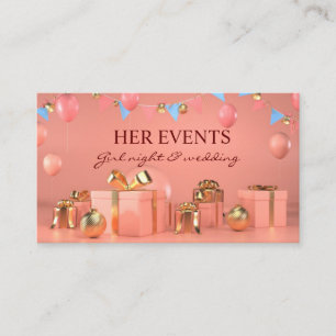 Carte De Visite Fille nuit & mariage Pink Party Bridesmaid