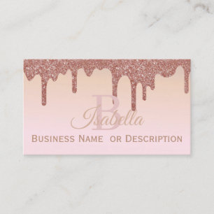 Carte De Visite Fille, Rose Parties scintillant or