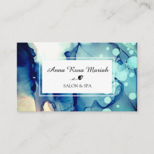 Carte De Visite *~* Fille Spa & Salon Abstrait Aquarelle Artistiqu