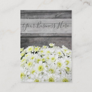 Carte De Visite Filles Floral Plante Panneaux en bois Jolie