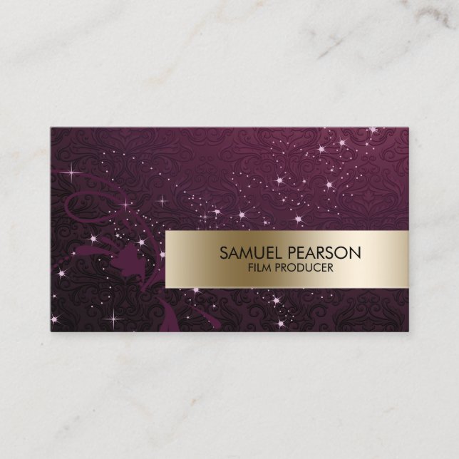 Carte De Visite Film Producer Entertainment Skills Gold Stars (Devant)