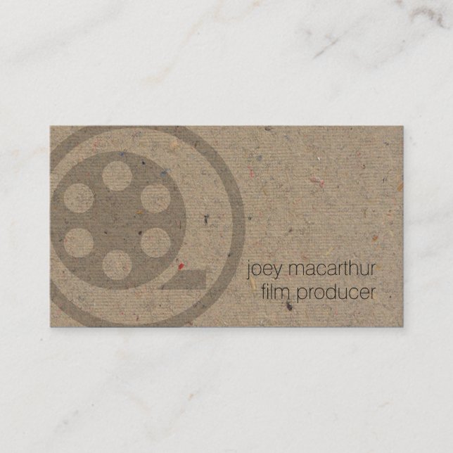 Carte De Visite Film Producteur Film Reel Icon Photographie (Devant)