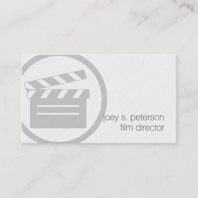Carte De Visite Film réalisateur Clapperboard Icon Film Photograph (Devant)