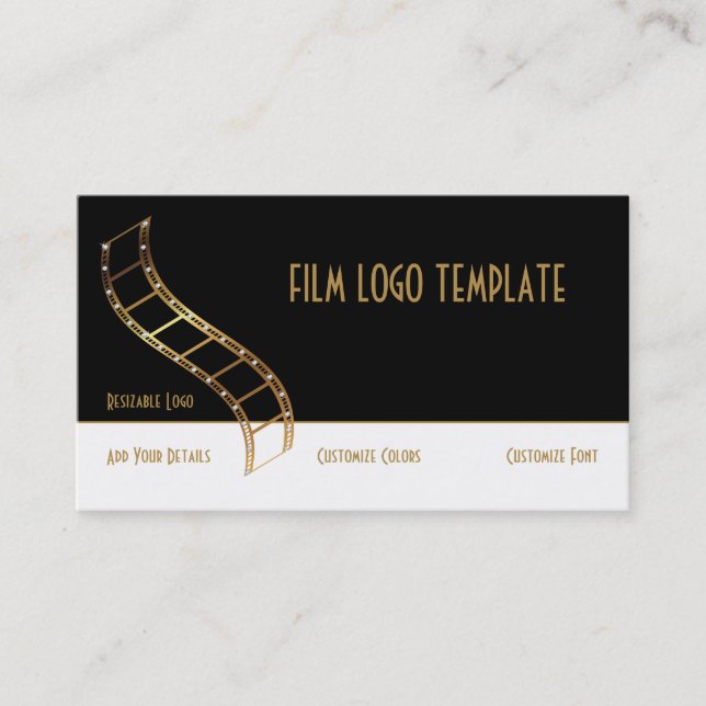 Carte De Visite Film Strip Metallic Gold Film (Devant)