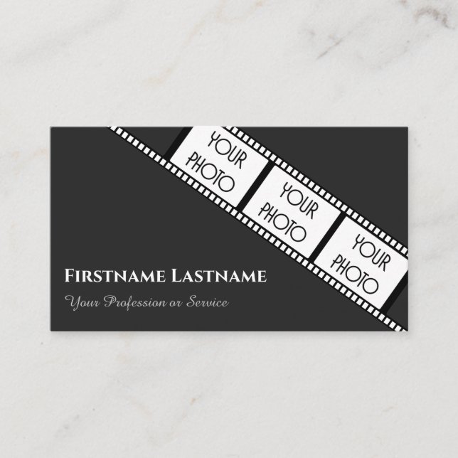 Carte De Visite Filmstrip pour cinéastes et vidéastes (Devant)