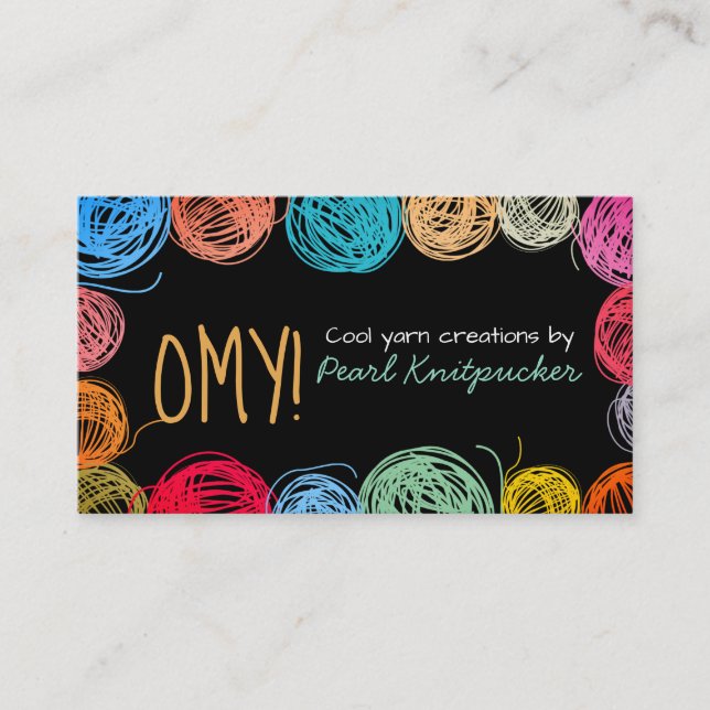 Carte De Visite Fils de griffes tricot crochet homespun (Devant)