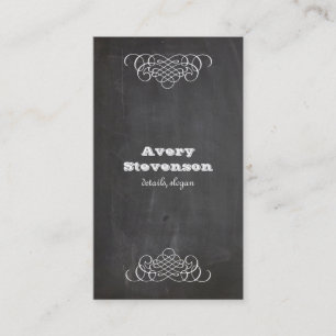 Carte De Visite Fils et tableau de bord Vintage Cool noir