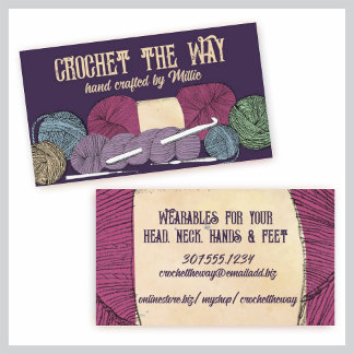 Carte De Visite Fils tordus à la main hank skein crochets