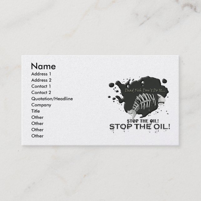 Carte De Visite FINALFISHY2, Nom, Adresse 1, Adresse 2, Contact... (Devant)