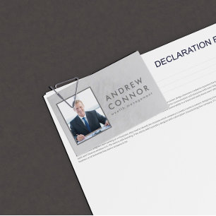 Carte De Visite Financial Advisor Texture simple en pierre gris cl