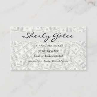 Carte De Visite financial services editable card