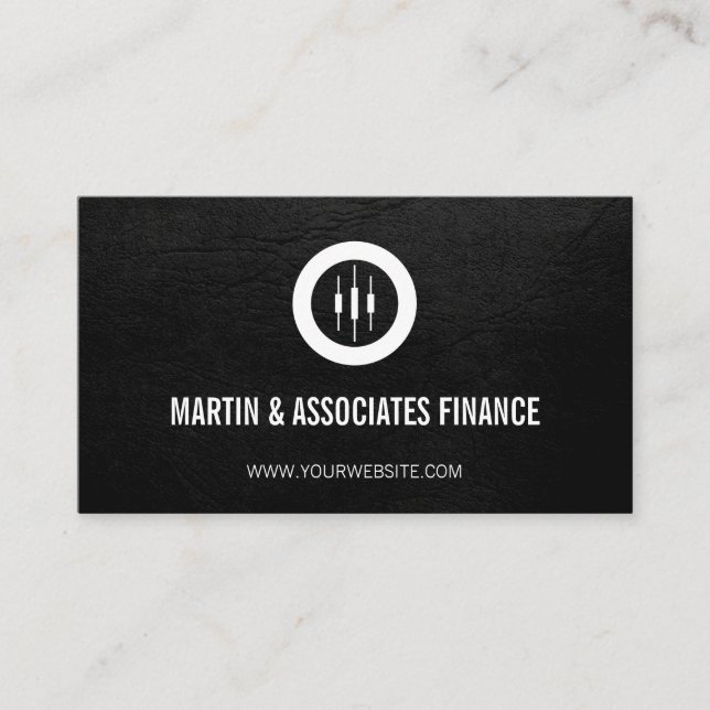 Carte De Visite Financier | Logo du commerçant Stock de chandelier (Devant)