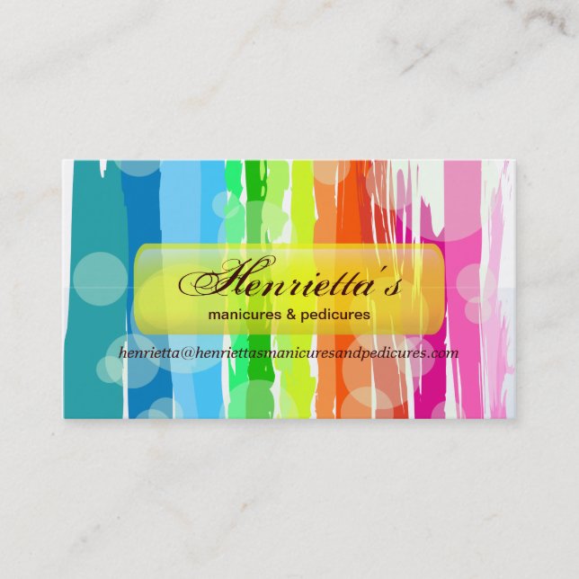 Carte De Visite Fine Cool Abstraite Cute Girly Retro Mode (Devant)