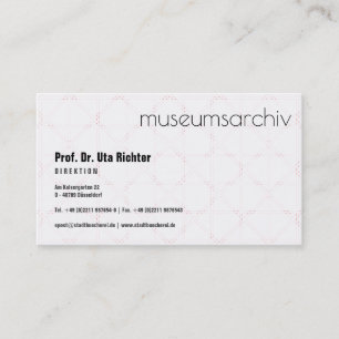 Carte De Visite Finement patterné