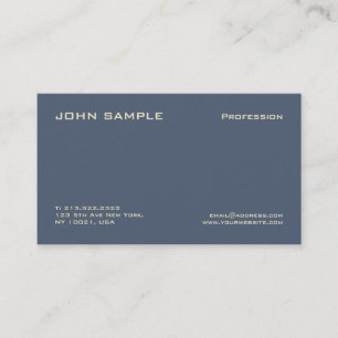 Carte De Visite Finition Perle de qualité supérieure bleu foncé mo