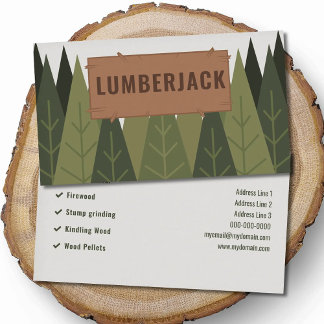 Carte De Visite Fir Trees - Lumberjack