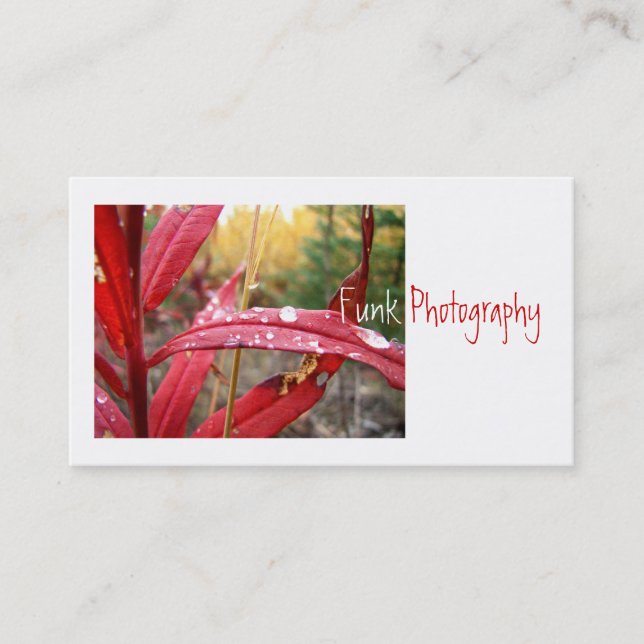 Carte De Visite Fireweed en automne (Devant)