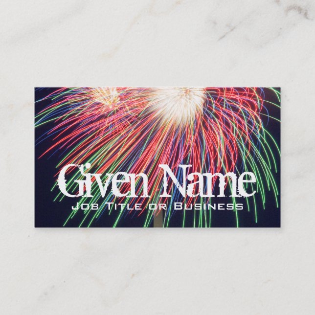 Carte de visite Fireworks (Devant)